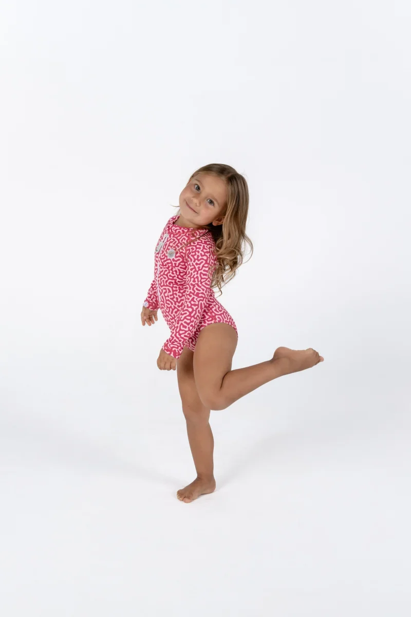 GIRL'S LONG SLEEVE SWIMSUIT - Coral Reef – Image 3