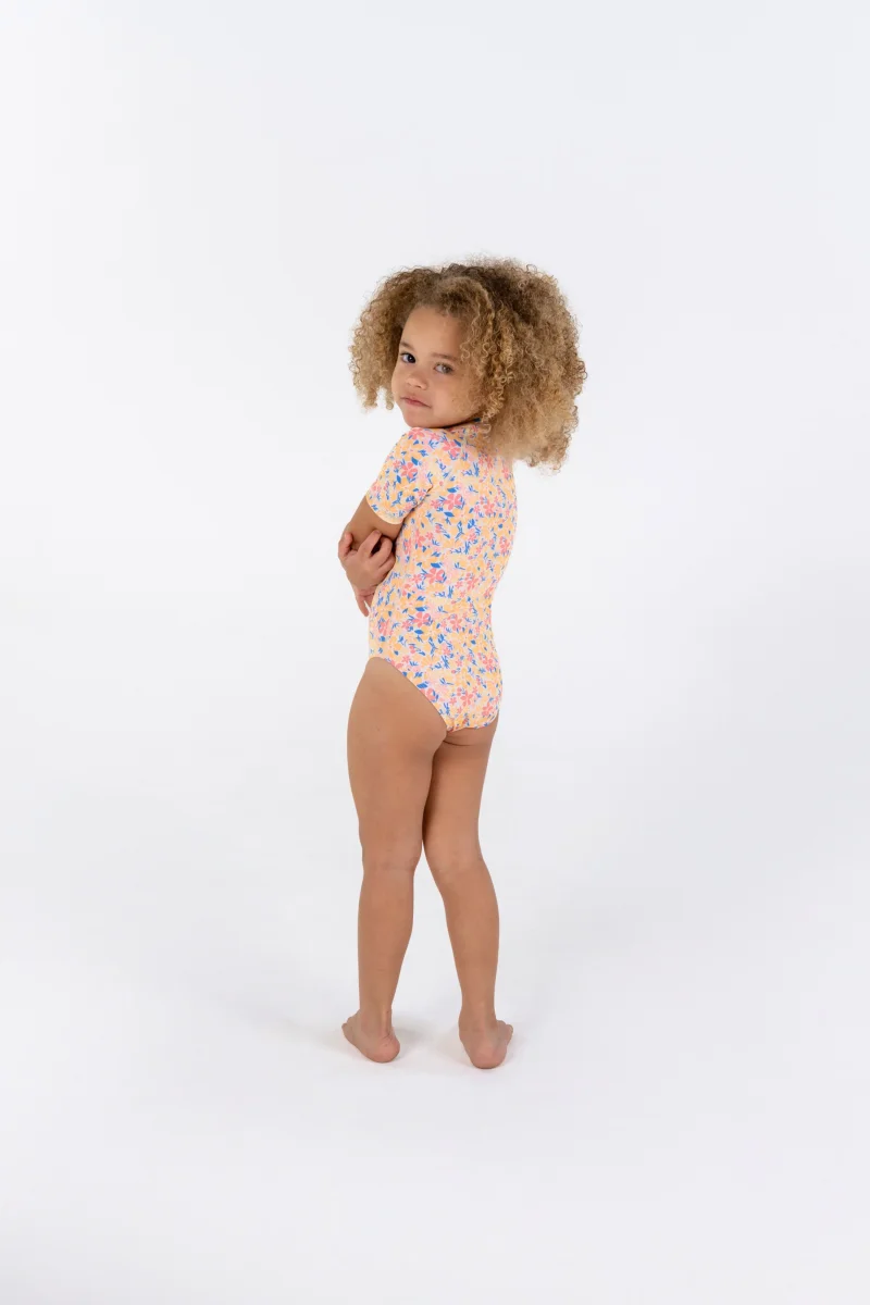 GIRL'S SHORT SLEEVE SWIMSUIT - Summer Bloom – Image 4