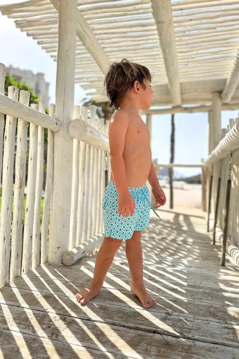 BOY'S SWIMSUIT - Diamond Green