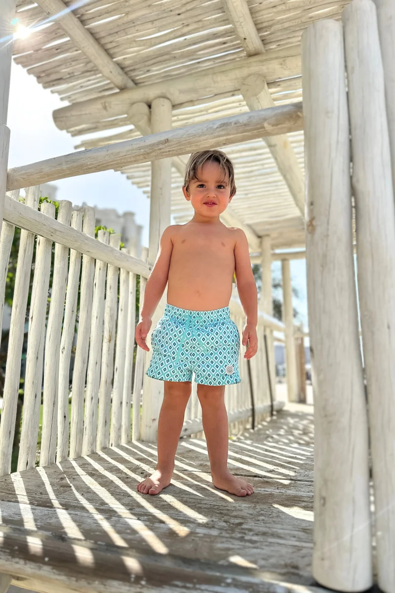 BOY'S SWIMSUIT - Diamond Green – Image 3
