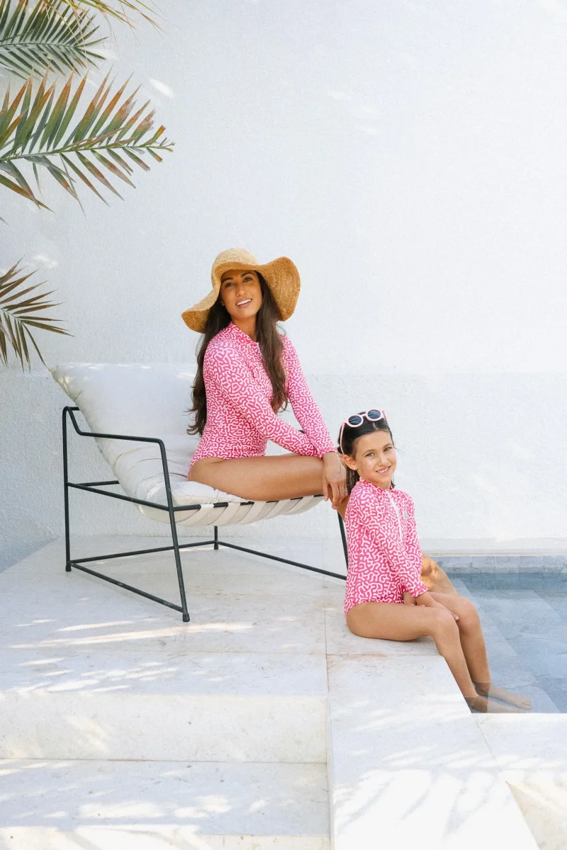 GIRL'S LONG SLEEVE SWIMSUIT - Coral Reef – Image 4