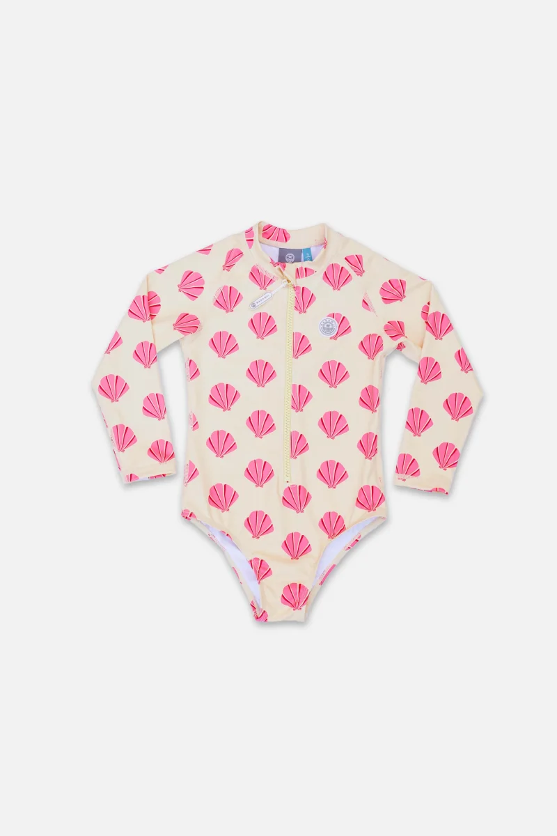 Girl UV Swimsuit - Beach Shells – Image 2