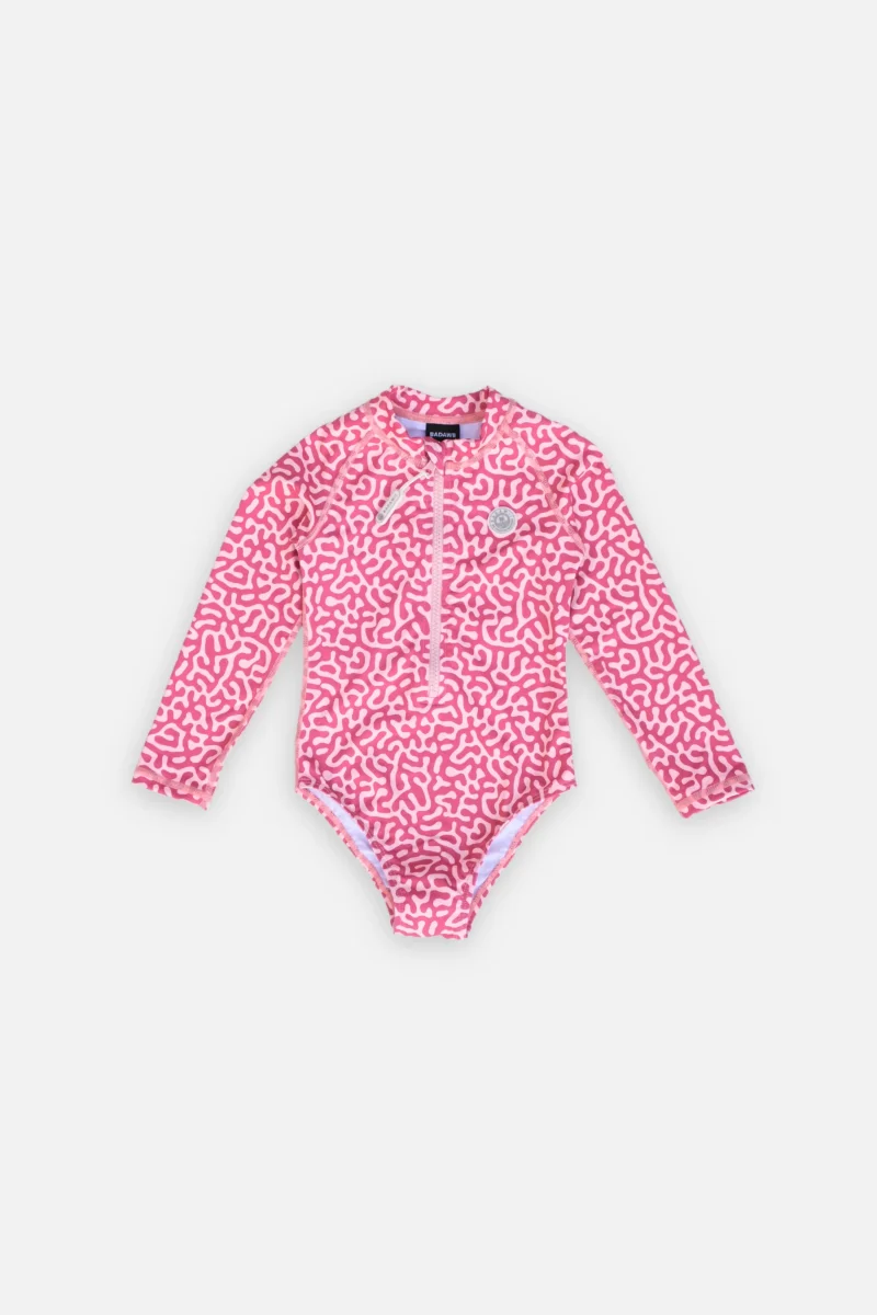 GIRL'S LONG SLEEVE SWIMSUIT - Coral Reef – Image 2