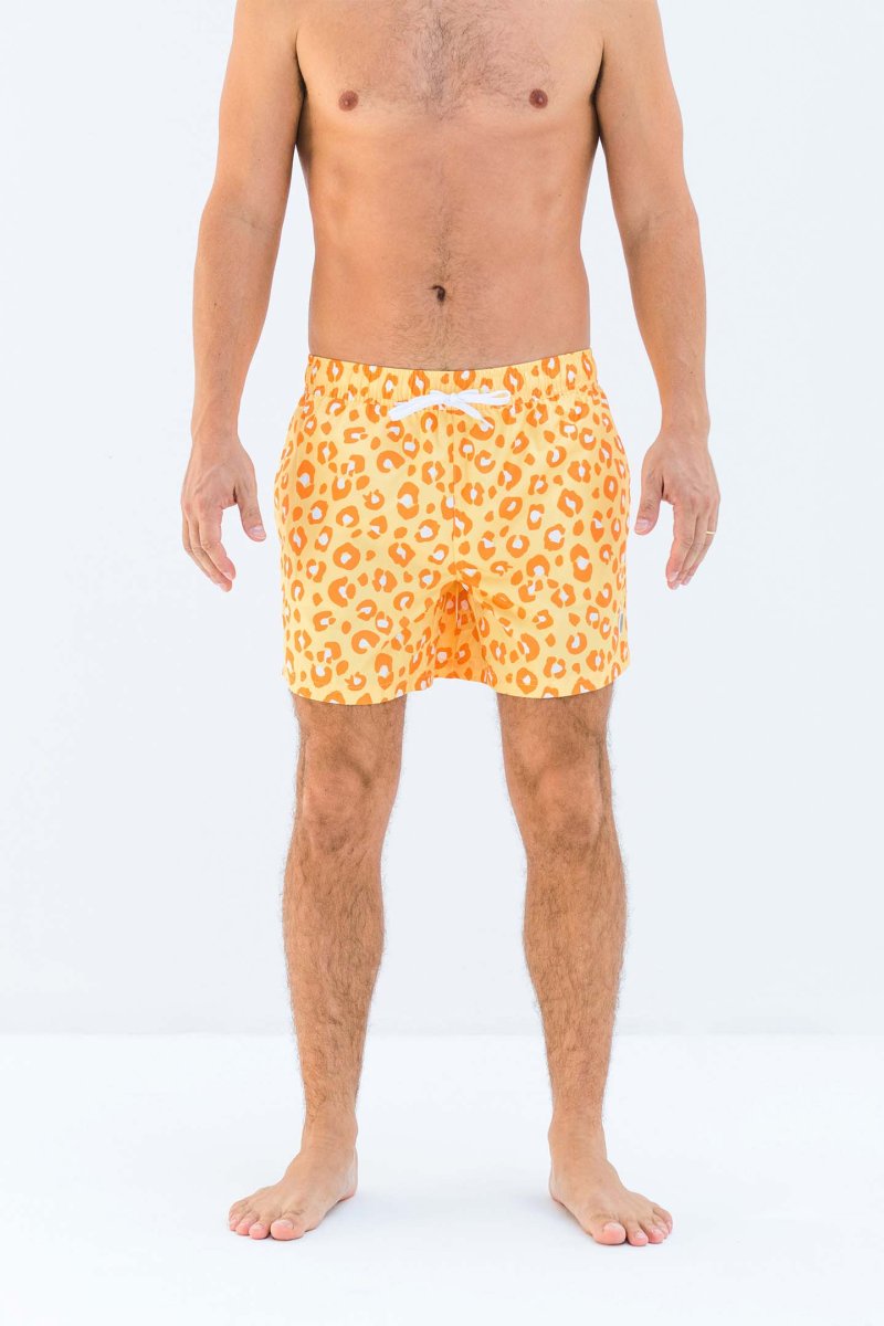 Men's swim shorts - Animal Print Yellow – Image 2