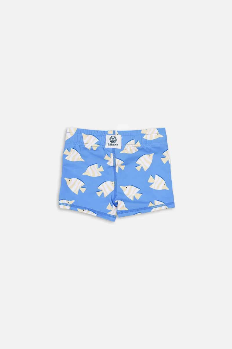 Boy's Boxer swimsuit - Yellow fish Blue – Image 3