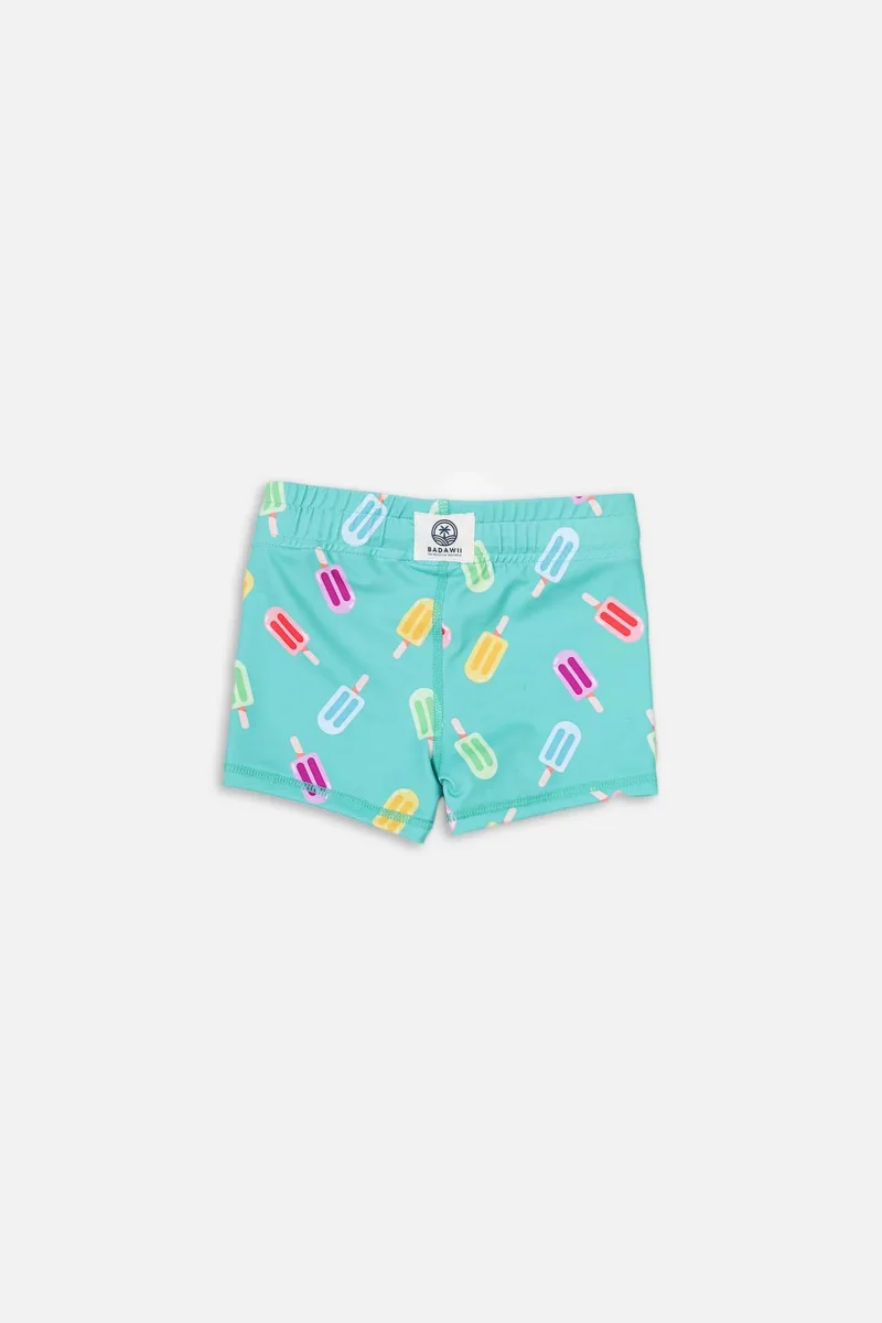 Boy's Boxer swimsuit - Happy Popsicle Green – Image 4